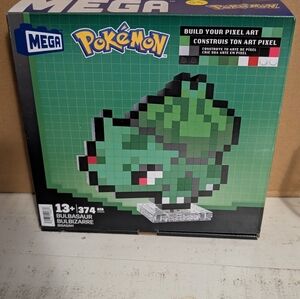 Mega Building Blocks Pokemon Pixel Art Bulbasaur  Toy Figure Brand New In Box